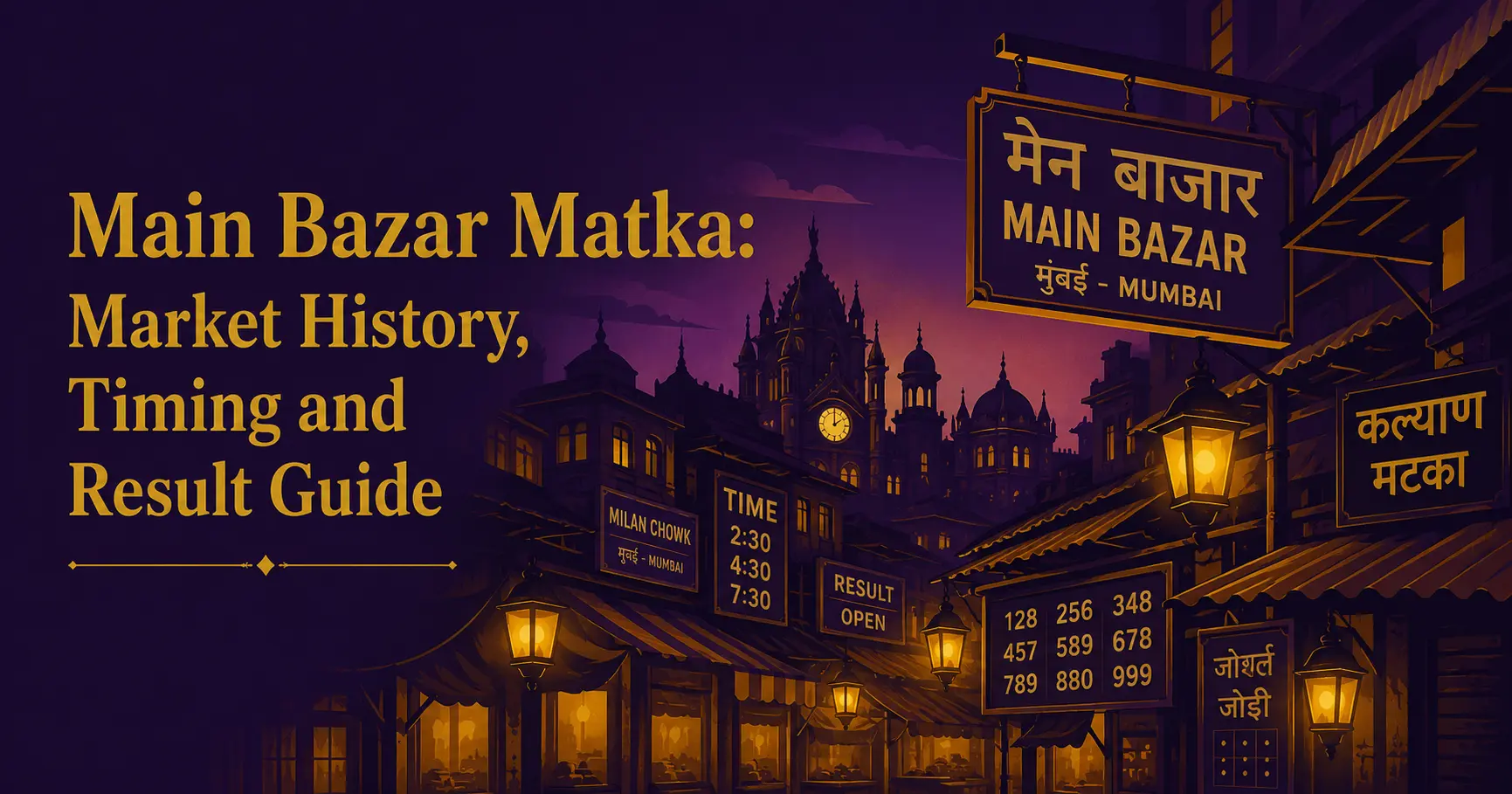 Main Bazar Matka: History, Timing and Result Guide